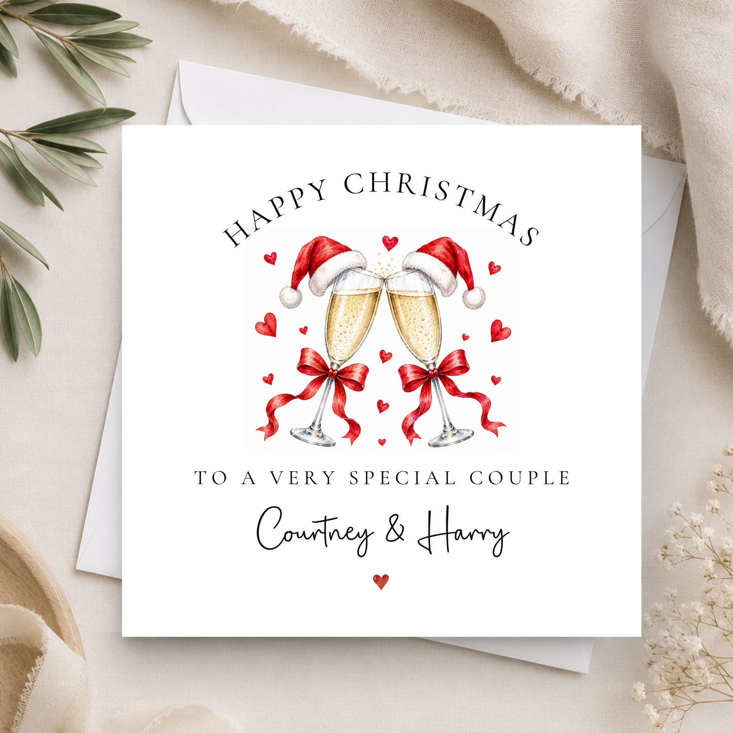 Champagne Christmas Card
