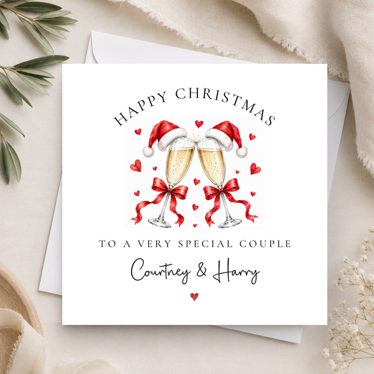 Champagne Christmas Card