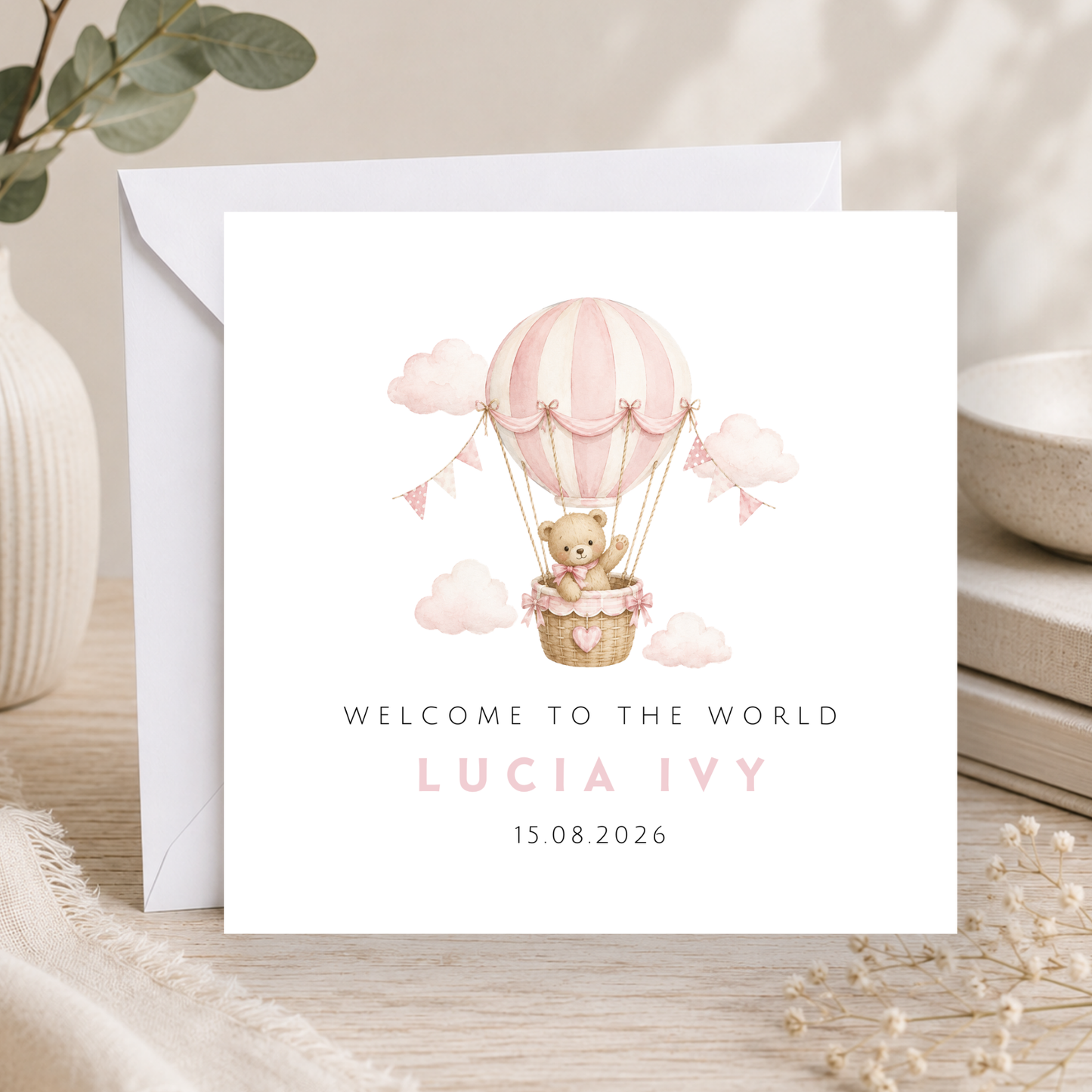 New Baby Card For Little Girl