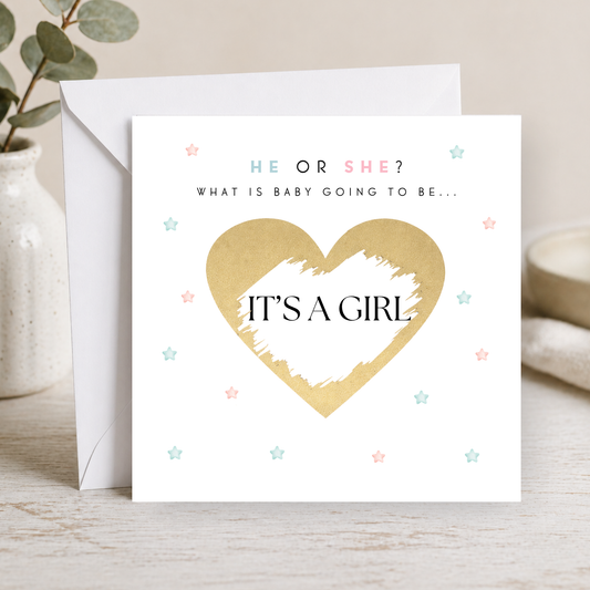 Gender Reveal Scratch Card - It's A Girl!