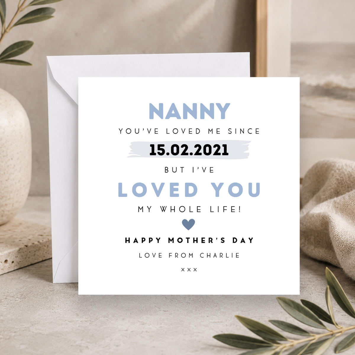 Personalised Mother's Day Card For Nanny