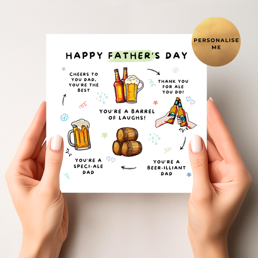 Beer Puns Father's Day Card For Dad