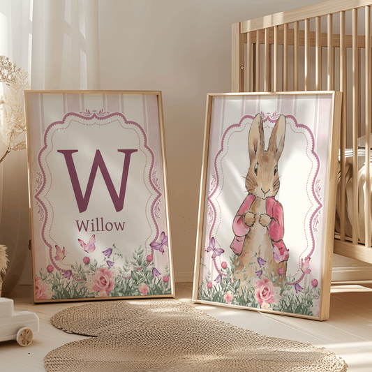 2x Peter Rabbit Floral Prints