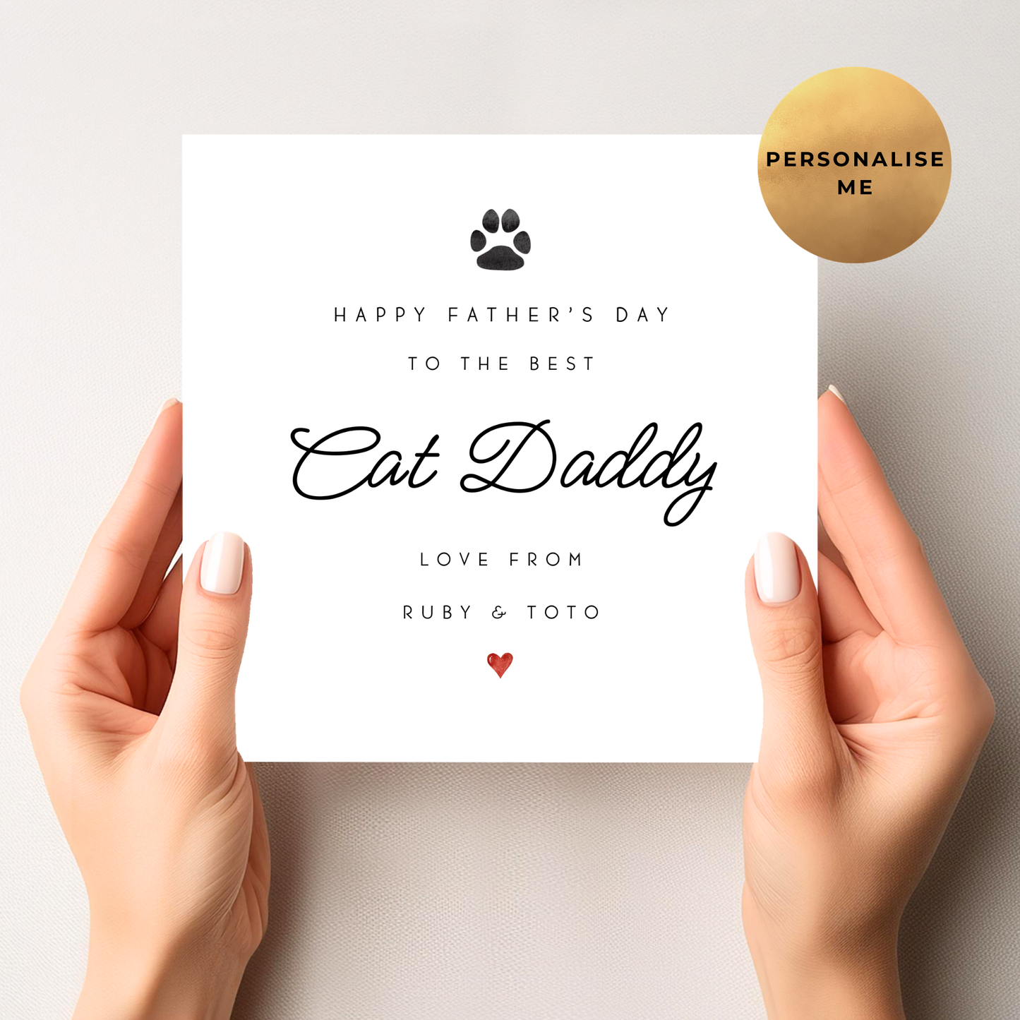 Cat Daddy Father's Day Card