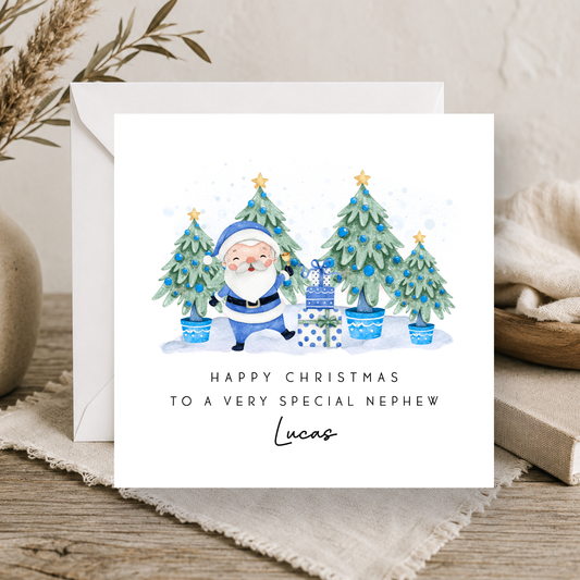 Santa Christmas Card For Little Boy