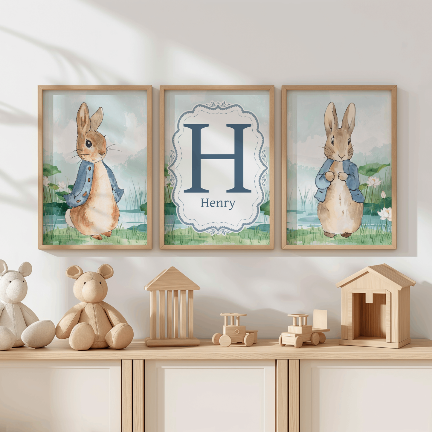 3x Peter Rabbit Nursery Prints