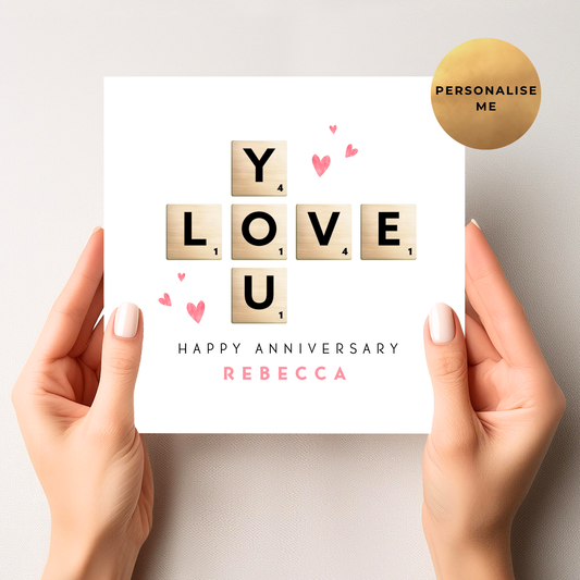 Scrabble Valentine's Day Card For Her