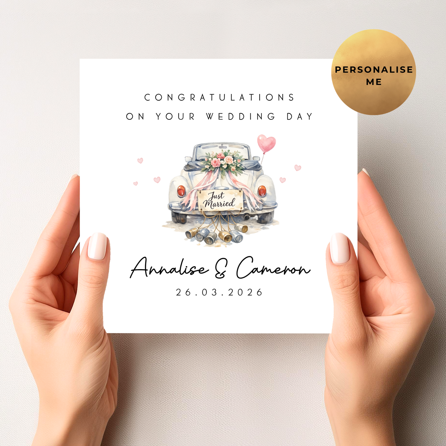 Wedding Car Wedding Card