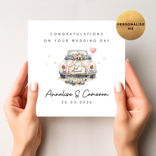 Wedding Car Wedding Card