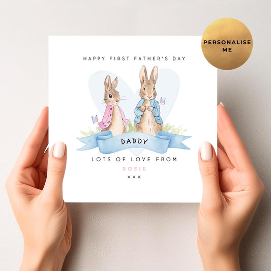 Peter Rabbit First Father's Day Card