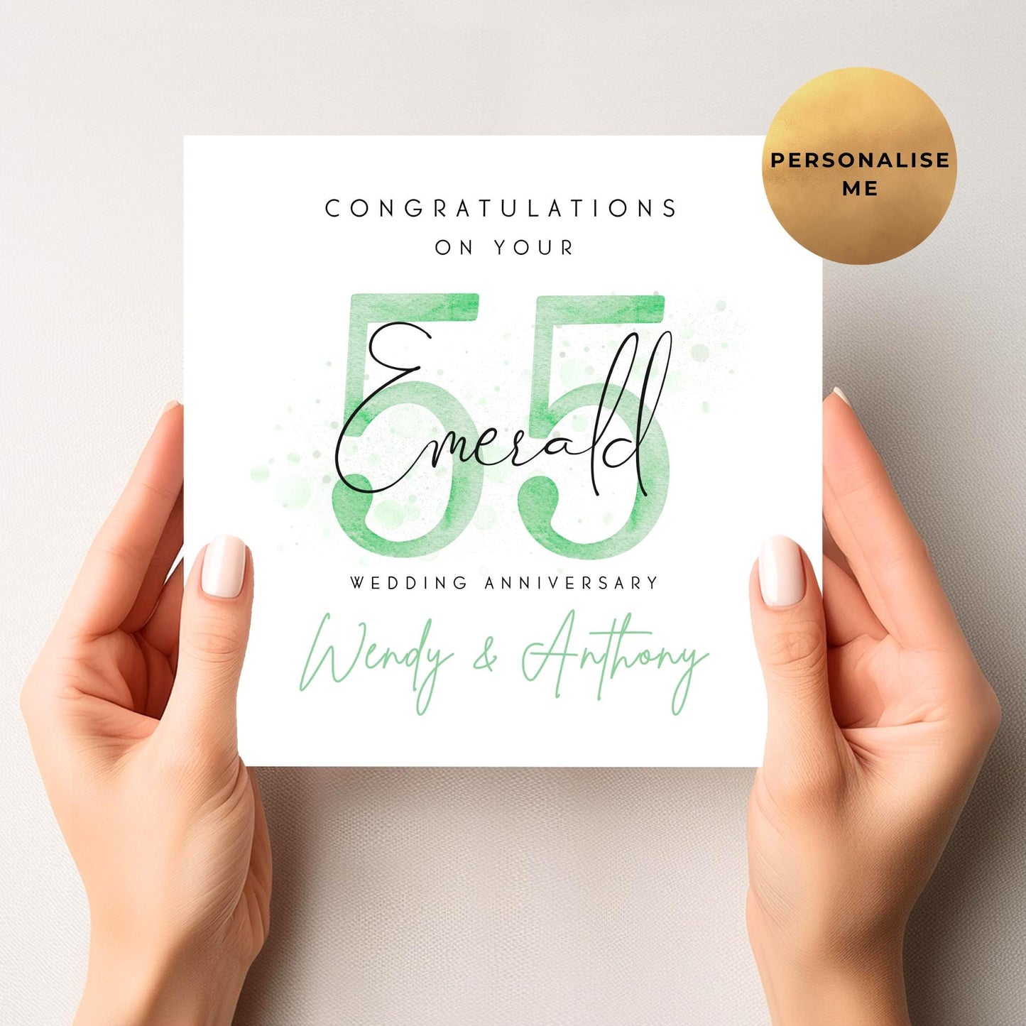 Emerald Wedding Anniversary Card