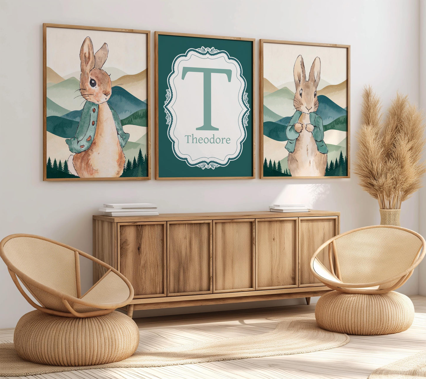 3x  Peter Rabbit Nursery Prints