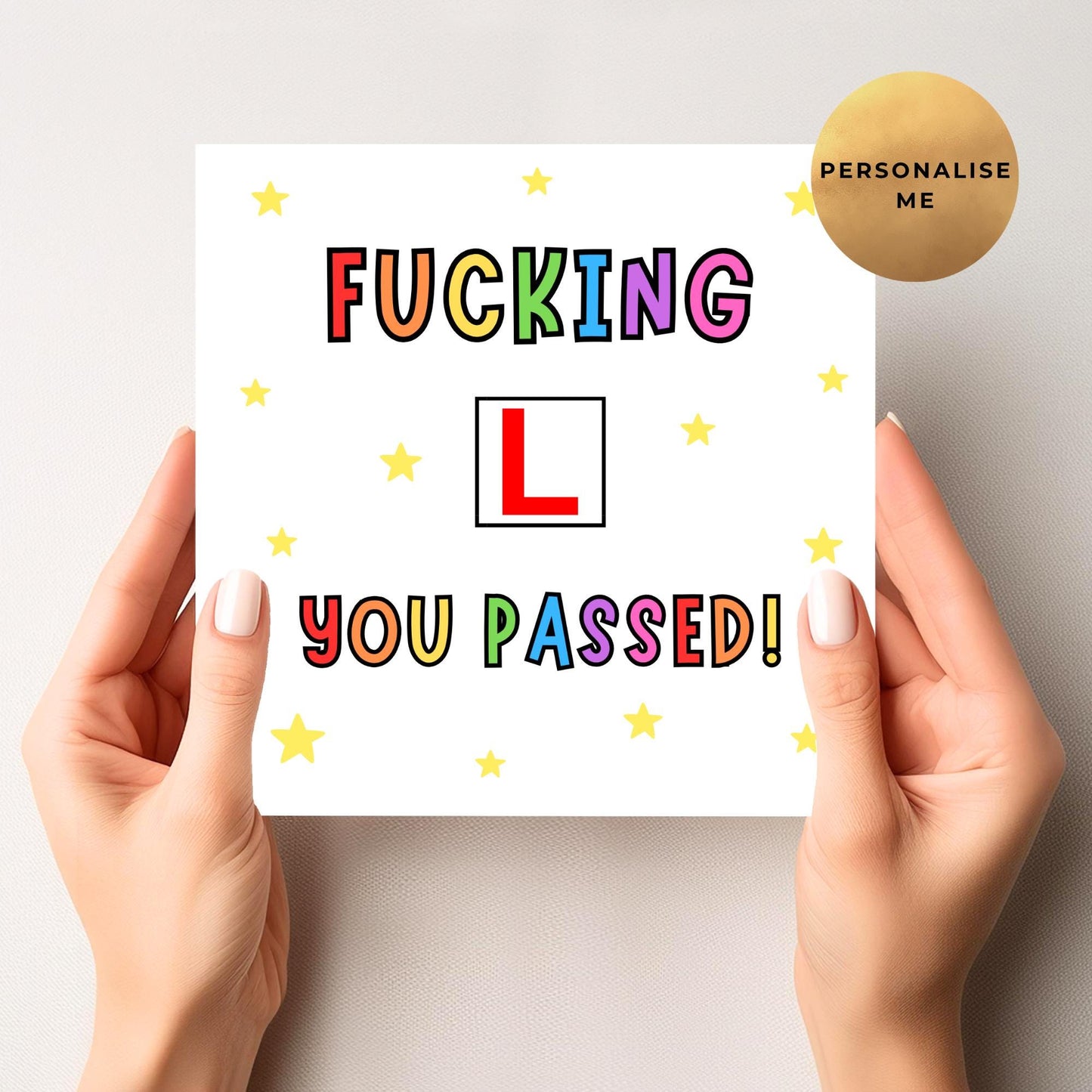 F***ing L - You Passed Congratulations Card