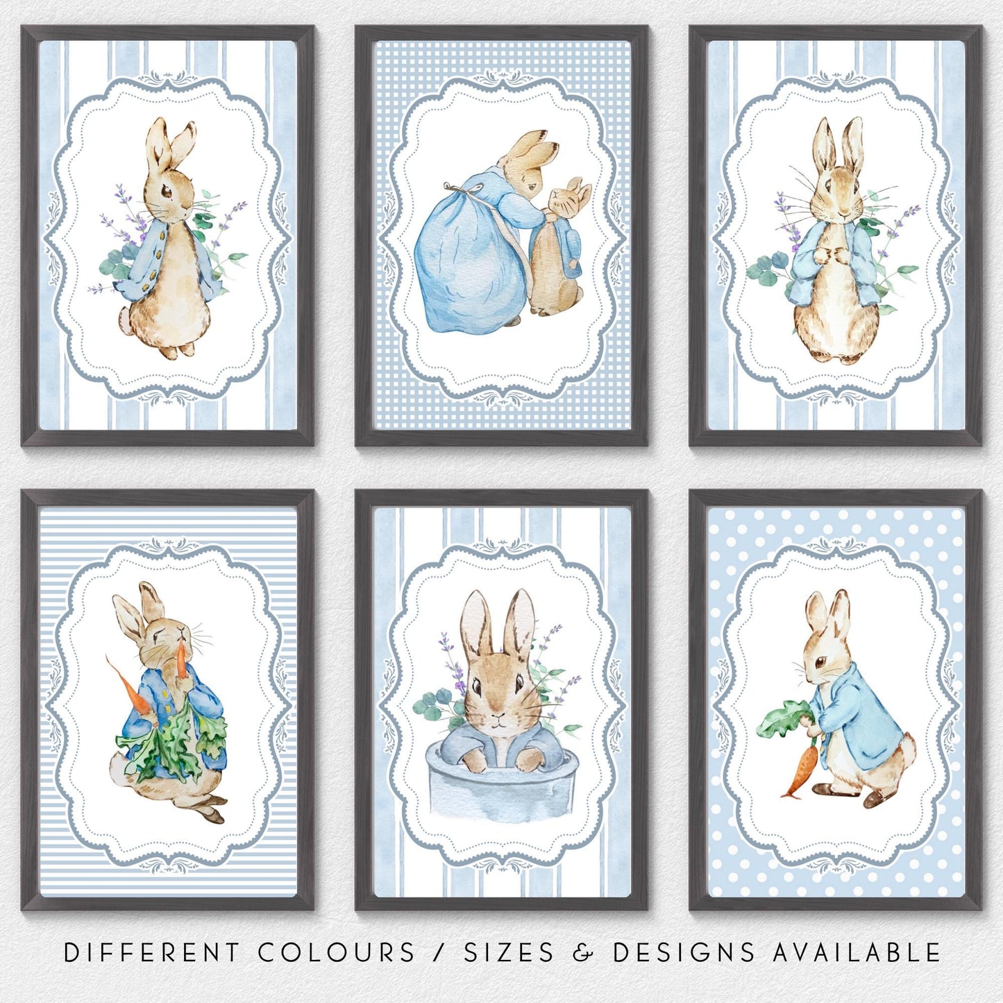 6x Peter Rabbit Nursery Prints