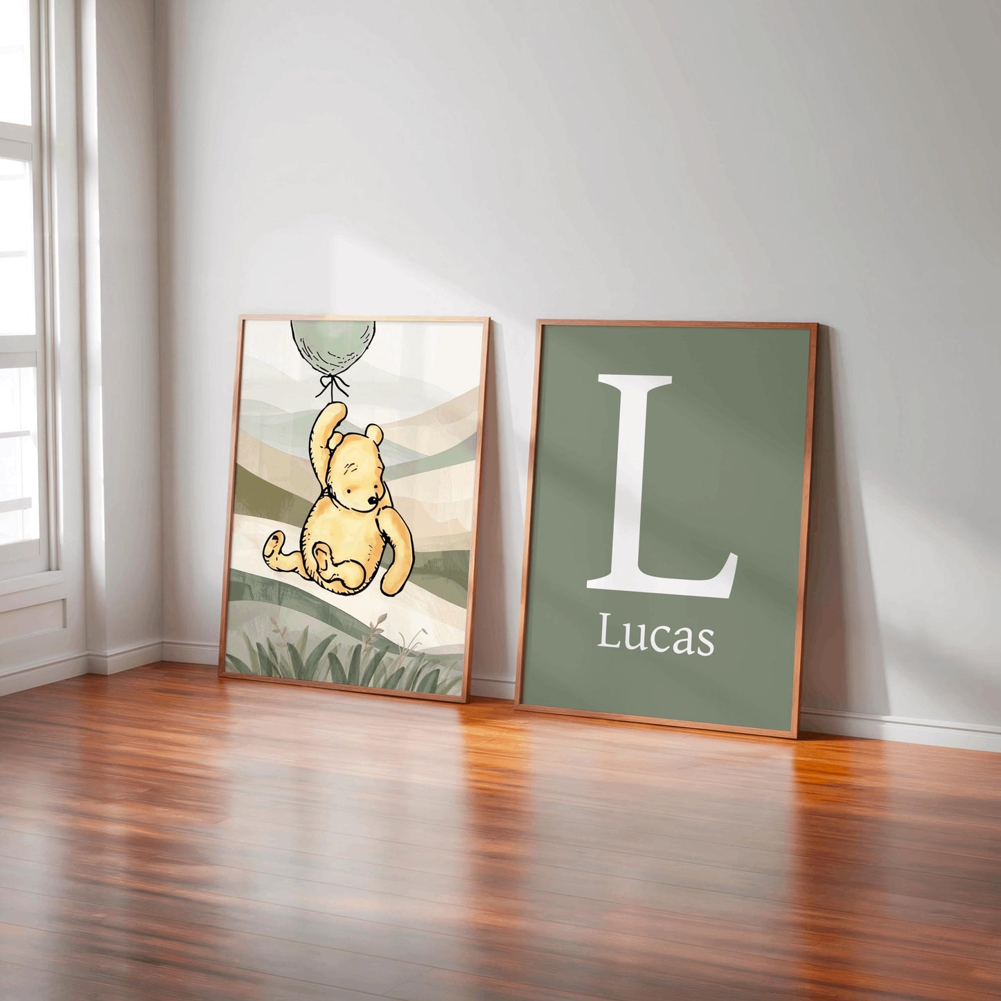 2x Winnie The Pooh Nursery Prints