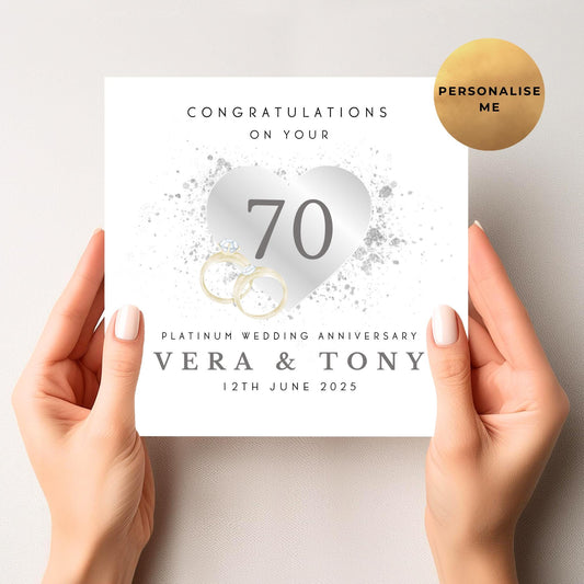 Platinum Wedding Anniversary Card