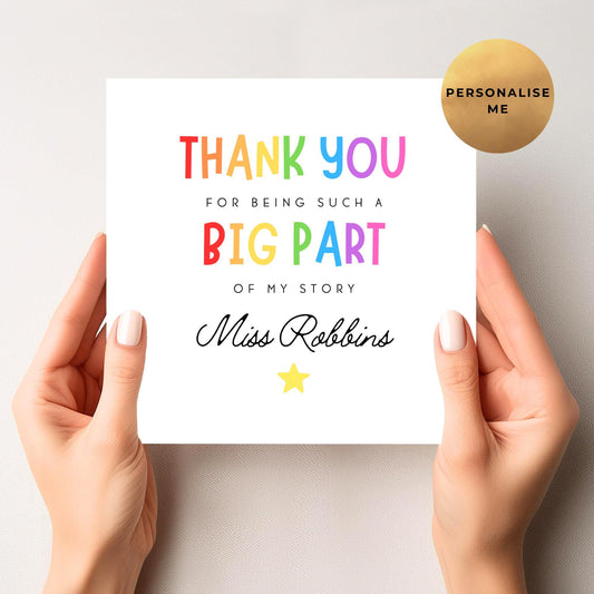 Teacher Thank You Card