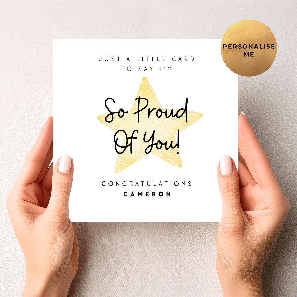 Proud Card So Proud Of You - Congratulations Card – Emiluxe Designs