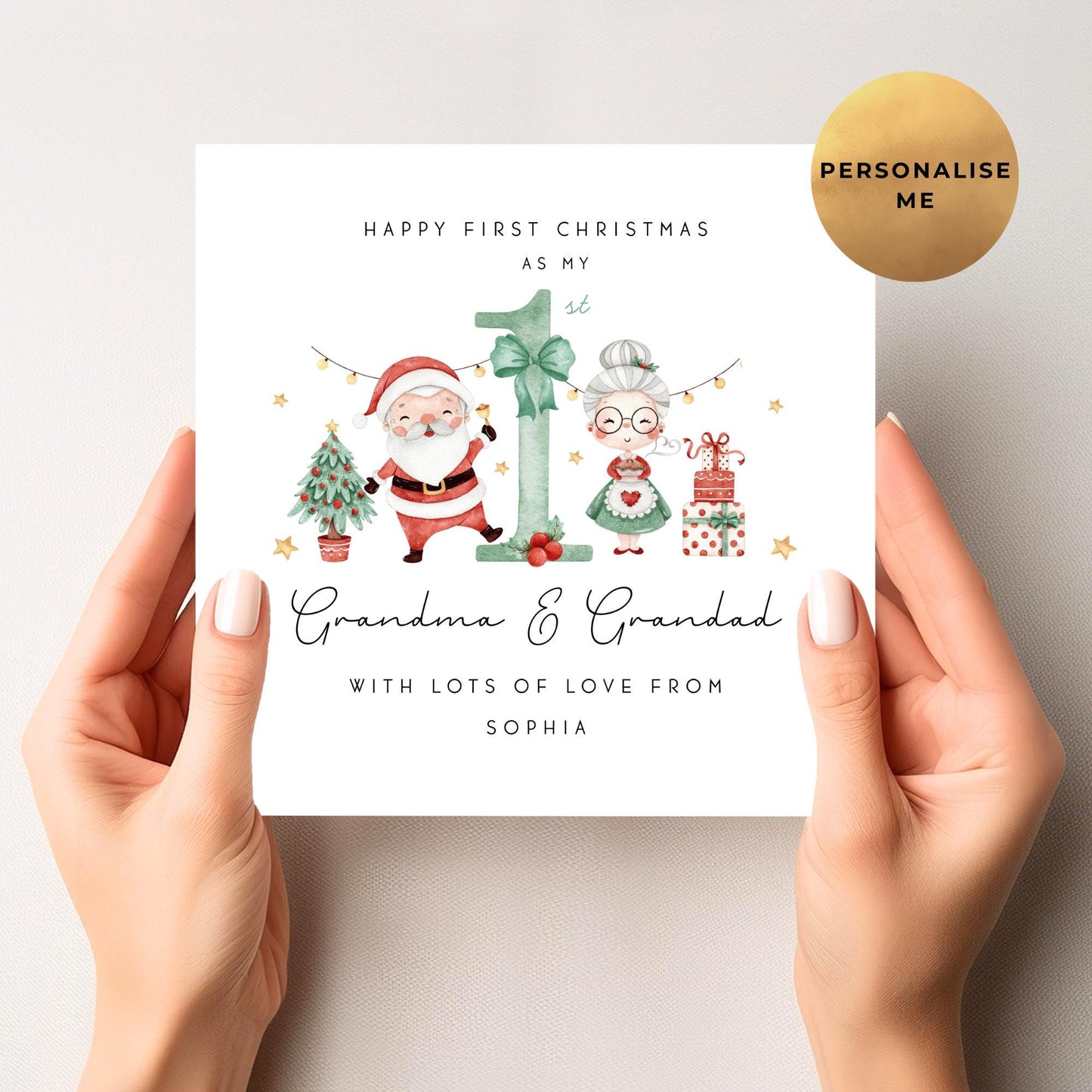 Grandparents First Christmas Card