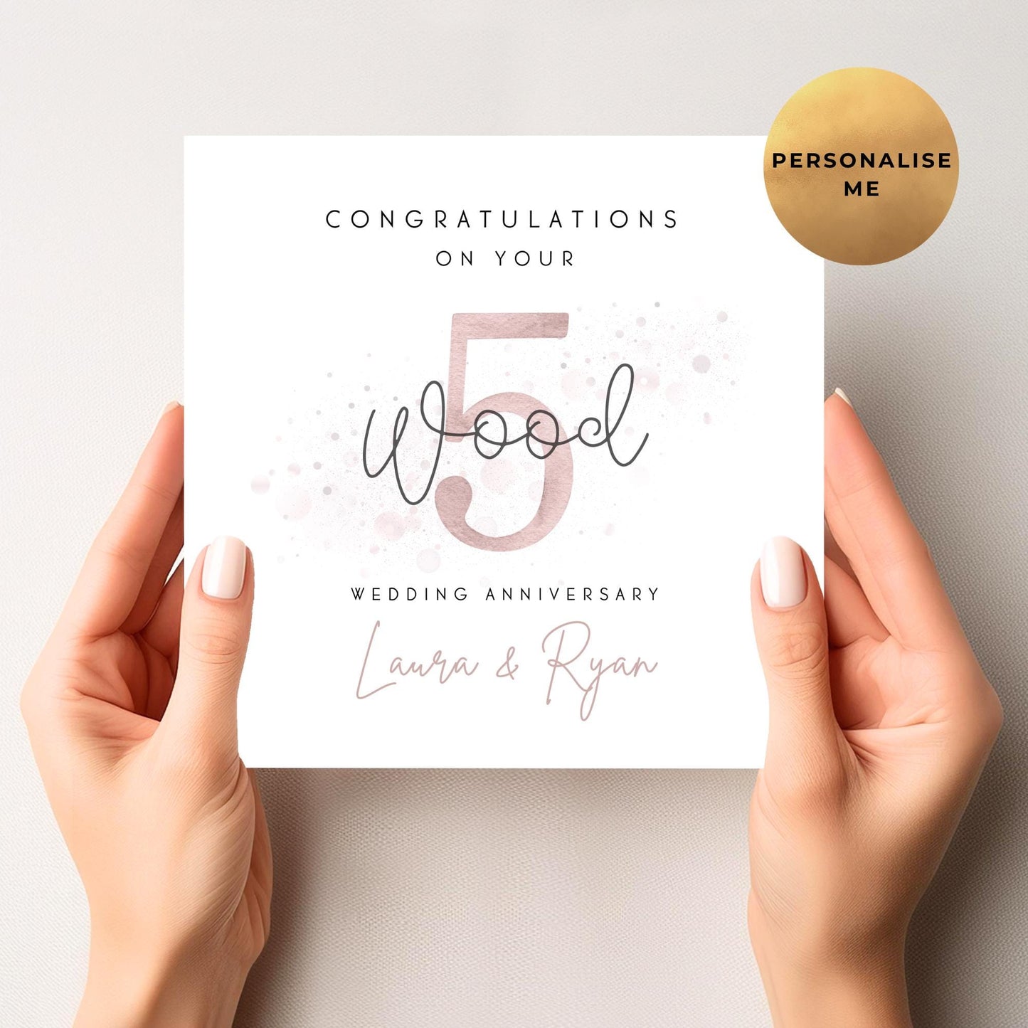 Wood Anniversary Card