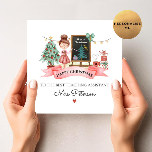 Best Teaching Assistant Christmas Card