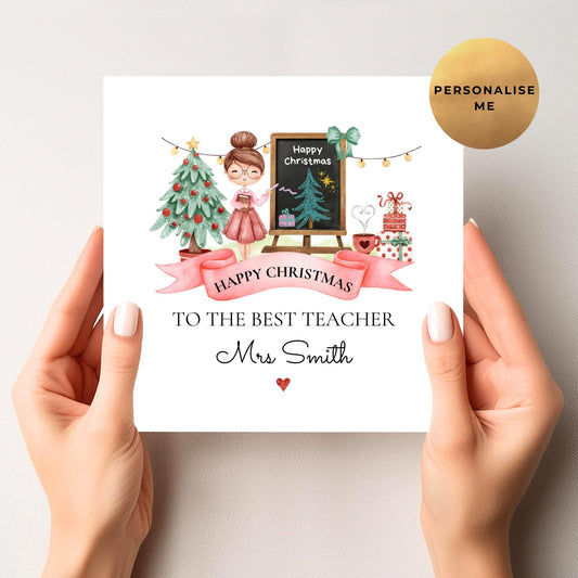 Best Teacher Christmas Card