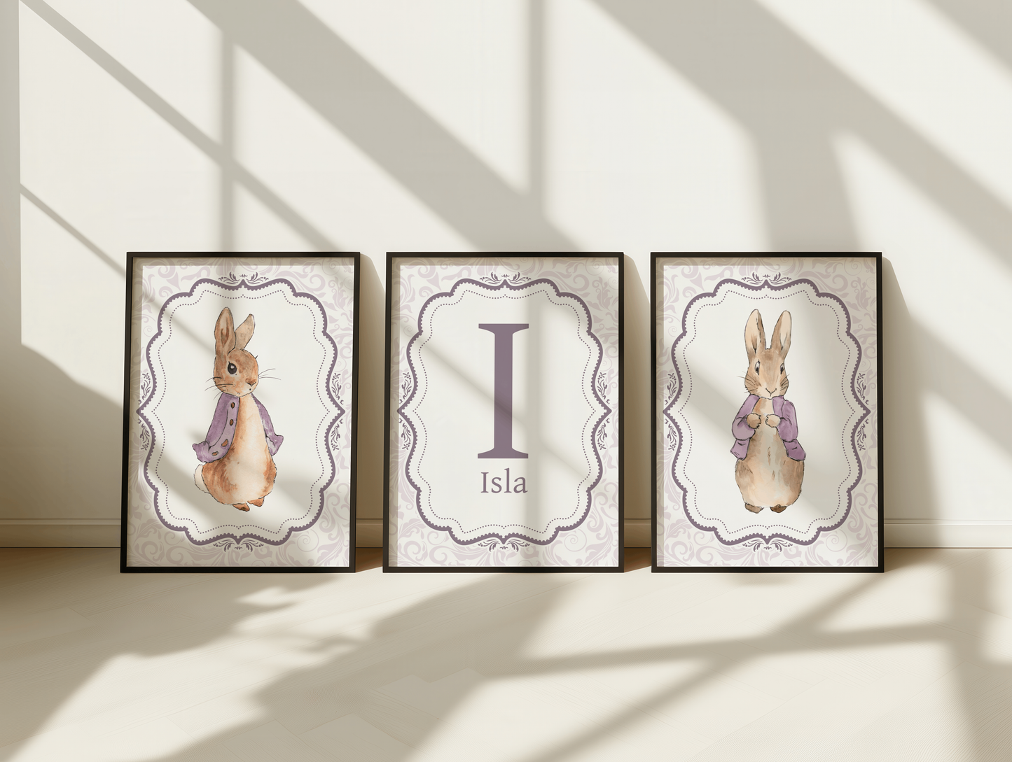 3x Peter Rabbit Vintage Nursery Prints